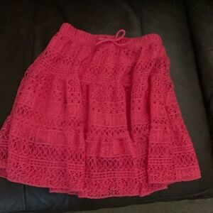 Hot pink skirt